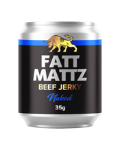  Fatt Mattz Beef Jerky Naked<br>35g  35G Attention Beef Lovers! Are you looking for a snack that's pure and simple, letting the natural flavor of the beef shine through? Look no further than Fatt Mattz Naked Beef Jerky!&amp;lt;br&amp;gt;Crafted from premium Australian beef and seasoned with just the right amount of soy and smoke, Fatt Mattz Naked Beef Jerky is the perfect snack for anyone who loves the taste of pure, unadulterated beef. The minimal seasoning allows the natural flavor of the beef to take center stage, providing a rich a