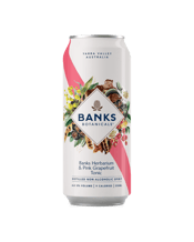  Banks Botanicals Banks &<br>Pink Grapefruit... 250ML A Dry, Crisp &amp; Refreshing non-alcoholic premixed cocktail.<br>Features our signature batch distilled bon-alcoholic spirit - Banks Herbarium, blended perfectly with the tart citrus flavours of ruby grapefruit &amp; tonic.<br>Simply pour over ice, garnish with a slice of pink grapefruit and enjoy!
