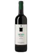  Pucciarella Sant' Anna<br>Riserva Doc 2016  750ML Pucciarella Umbria Italy produces unique wines none being more unique than the San'Anna DOC Riserva.<br />Location<br />Municipality of Magione (Perugia)<br />Grapes<br />Sangiovese, Cabernet and Merlot<br />Organoleptic characteristics<br />The color is intense ruby ​​red with violet reflections when young, tending to garnet red with aging. The aroma is vinous, fruity. The flavor is dry, harmonious, full-bodied.
