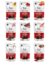  Nick's Jerky Premium Angus<br>Beef Jerky Mixed... 100G Premium Angus Beef Jerky (Mixed Pack - 10 x 100g) by Nick's Jerky (1kg) Hand Made in Western Australia from Premium Ingredients 50% of profits donated to Mental Health Organisations<br />We are a social enterprise supporting mental health and making Australia’s best beef jerky.<br />We named this business after Adam’s mate Nick, who tragically lost his life to suicide a few years ago. We wanted to do something to make a difference. We are not going to cure cancer or solve climate change. We made