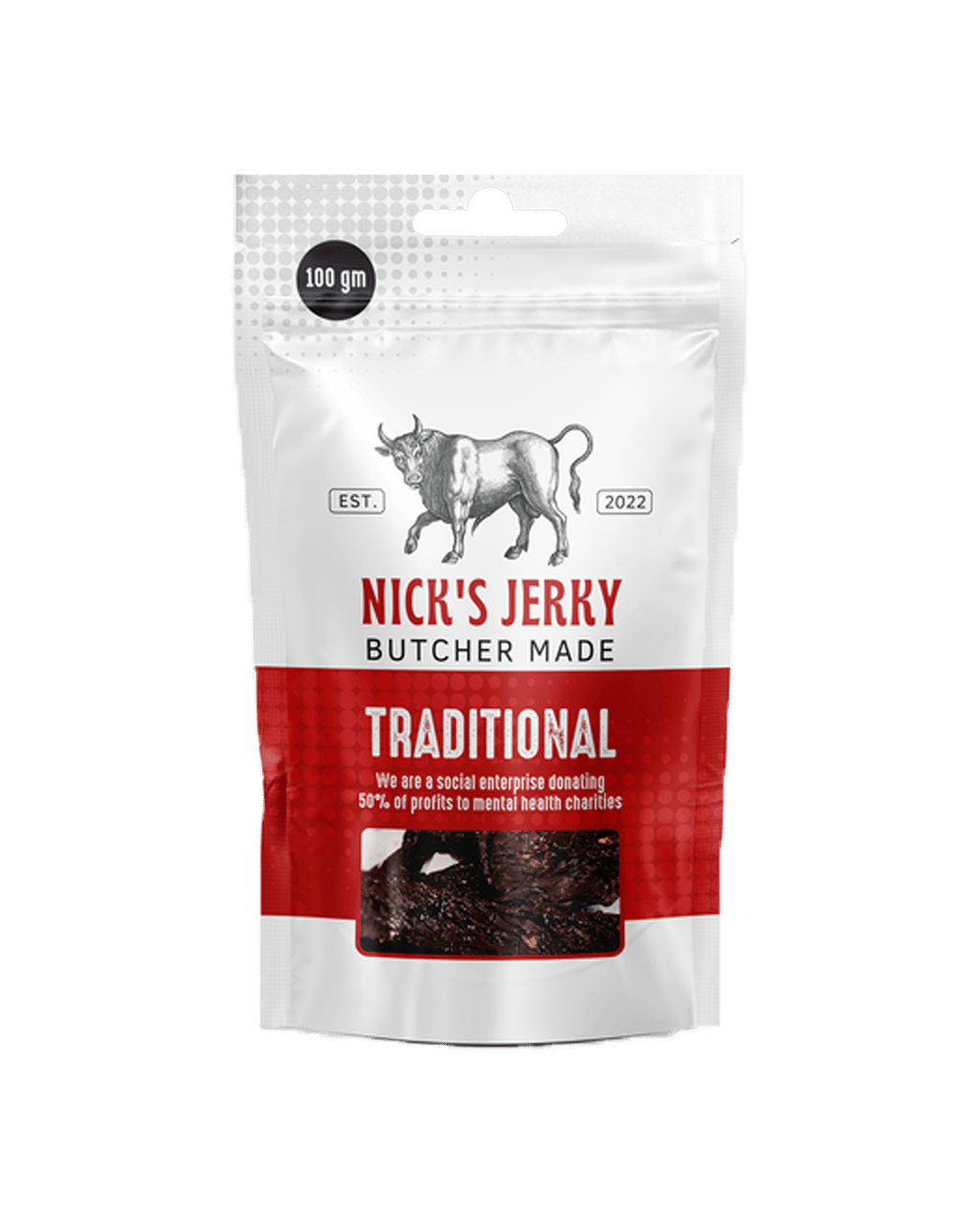 Buy Nick's Jerky Premium Angus Beef Jerky Traditional 100g Online