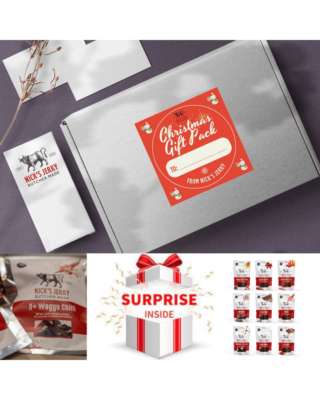 Nick's Jerky Christmas Jerky Gift Pack (Unbeatable Prices) Buy Online Best Deals with Delivery