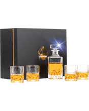  Don Vassie Luxury Whisky<br>Crystal Clear... 750ML THE ULTIMATE WHISKY LOVERS SET: Indulge yourself and your guests to the finest drinks in your bar with the luxuriousDon Vassie Luxury Decanter “LADY ELLIOT”. With its intricate design , it serves as both a decanter and as an artistic masterpiece worth showcasing. Made with the finest materials used in the art of making decanters, this whiskey decanter set, with 4 whiskey glasses set. , is as durable as it is charming. Both a perfect addition to your home and a perfect gift for your loved ones, t