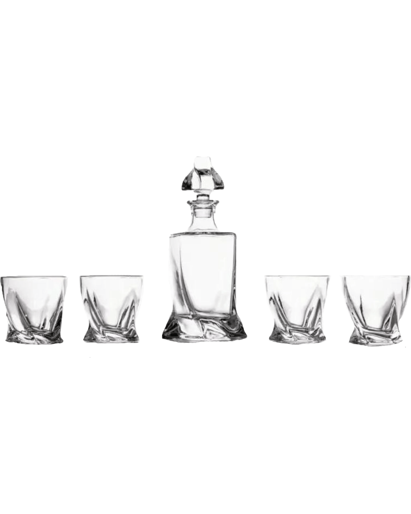 Buy Don Vassie Luxury Whisky Decanter Set With 4 Glasses Twisted City
