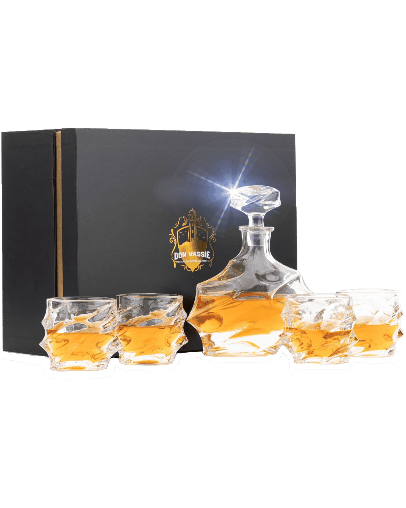 Buy Don Vassie Luxury Whisky Decanter Set With 4 Glassesjenolan Caves