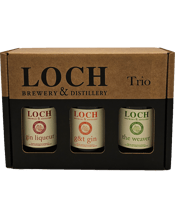  Loch Brewery & Distillery<br>Gin Trio Native... 200ML The perfect gift pack!<br>The Loch Trio – Native, is a box with three 200ml bottles, one each of Gin Liqueur 32%abv, G&amp;T Gin 40%abv &amp; The Weaver Australian Gin 50%abv.<br>Gin Liqueur 32% - A Gin designed to drink neat! The same expressive botanical base as the classic ‘Loch Gin’, but less spirit heat due toalower alcohol content.A hint of sweetness opens the palate, but doesn’t detract from the full gin character.<br>Perfect for sipping over ice or fun to mix with a crisp sparkling wine