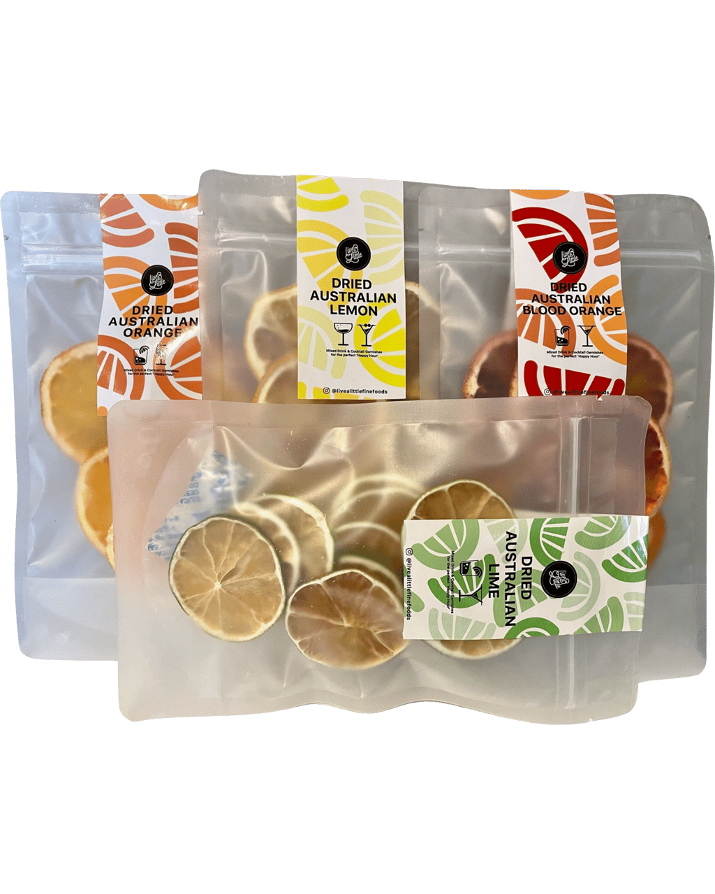 Buy Live A Little Citrus Taster Pack - 4 X 20g Pouches Lime, Lemon ...