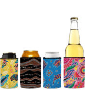 Stubbyz Australian Stubby<br>Cooler Slim Pack  330ML Keep your drinks cold with a touch of Aussie style. This 4-pack of coolers are made from high quality neoprene and showcase a range of Australian designs. So whether you're at a barbeque or a music festival, Stubbyz will keep your drinks cold. With a range of colors and designs to choose from, we're sure you'll find the perfect Stubbyz for your next outdoor event or great gift idea!