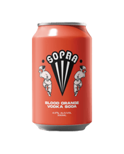 Sopra Vodka Soda Blood<br>Orange 330ml 330ML Sopra Blood Orange flavour bursts with the vibrant colour and juice of 100% real Blood Orange. We blend vodka, soda water and a squeeze of lemon. Delicious.<br>Low Sugar. Gluten Free.