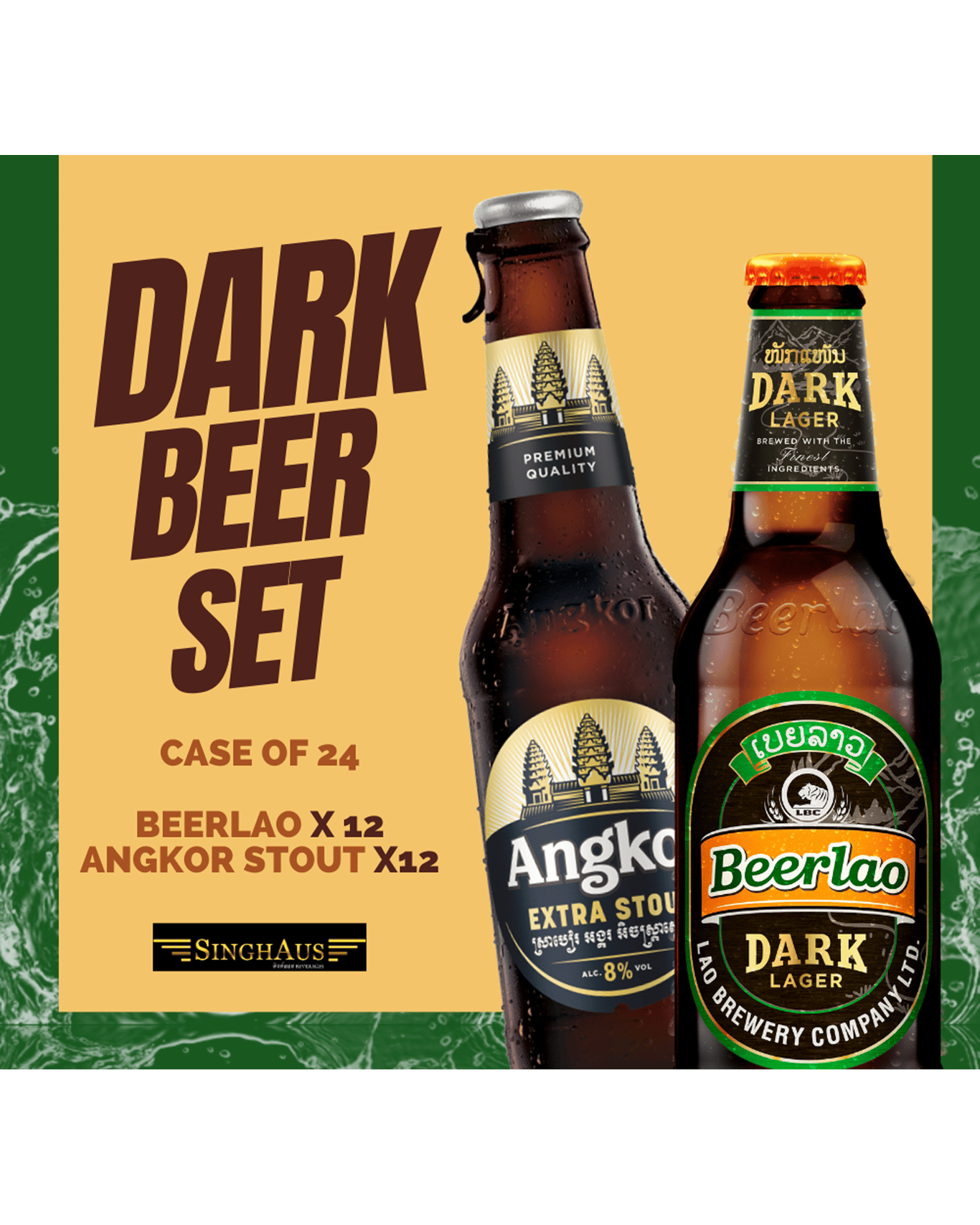 Buy Mixed Brand Dark Beer Set Angkor Stout X Beerlao Dark 330ml Online ...