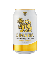  Singha Singha Beer (can)<br>330ml  330ML 100% premium malt and barley. The world's finest Saaz hops from Germany. Slow-brewed with the purest Thai spring water. From this signature blend comes the iconic taste of Thailand, Singha.