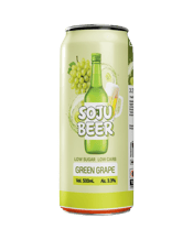 Soju Beer Green Grape 500ml  500ML Beer You Can Drink Like an RTD 3.3% ABV allows for easy, casual consumption — anytime, anywhere. Chill, open, and enjoy — no mixing or additional steps required. Ideal for outdoor activities, casual gatherings, and picnics. 4)Light Alcohol, Zero Burden Smooth and gentle taste without harsh bitterness. Reduces fatigue and hangover — perfect for daily or social drinking. Appeals strongly to entry-level and light drinkers seeking comfort over strength