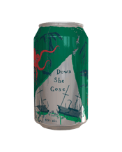  Sailors Grave Brewing Down<br>She Gose 355ml  355ML Our Gippsland Gose has a splash of salty tang with delicate mineral and citrus notes and most importantly, it's incredibly thirst-quenching!<br>We use sea salt harvested from the ocean in front of our brewery and add locally sourced seaweed (ulva compressa). This beer tastes like the moment you emerge from diving under a wave - salty & refreshing.