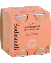  Sodasmith No. 05 Dry Ginger<br>Ale 200ml  200ML A generous amount of heat from real Australian ginger juice, just the right amount of sweetness from local cane sugar and the purity of Tasmanian mountain spring water all come together to create an uplifting and aromatic mixer, or delicious drink.<br>Ingredients:Ingredients: Carbonated Tasmanian Mountain Spring Water, Cane Sugar, Australian Ginger Juice, Natural Flavours, Citric Acid.
