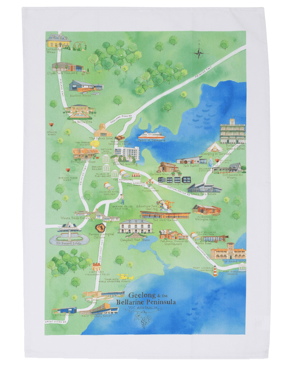 palatable-tea-towels-geelong-the-bellarine-peninsula-wine-region-map