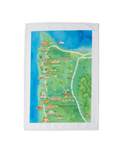  Australian Map Gifts<br>Margaret River Wine...  If you’re visiting friends who live in the Margaret River and you need a couple of thank you gifts for your weekend away, snap up a pair of watercolour-illustrated Margaret River wine region map tea towels.<br> Featuring 15 of the Margaret River’s most iconic wineries ranked 4 stars or more on the James Halliday Wine Companion, 15 accommodation properties and 15 local attractions, the tea towels make a delightful and attractive keepsake.<br> Packable, postable and lightweight, these make a great