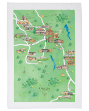  Australian Map Gifts Orange<br>Wine Region Map Tea...  If you’re visiting friends who live in and around Orange and you need a couple of fun thank you gifts for your weekend away, snap up a pair of watercolour-illustrated Orange wine region map tea towels.<br><br />Featuring 15 of the Orange region’s most iconic wineries ranked 4 stars or more on the James Halliday Wine Companion, 15 accommodation properties and 15 local attractions, the tea towels make a delightful and attractive keepsake.<br><br />Packable, postable and lightweight, these make a g