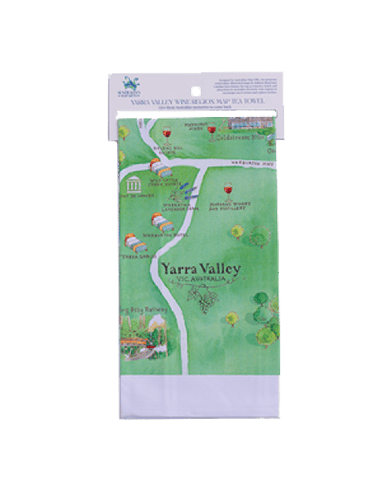 Buy Palatable Tea Towels Yarra Valley Wine Region Map Tea Towel Set Of ...
