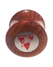  Well Stopped Stopper Sydney<br>Swans Spirit/wine...  "Cheer; cheer the red and the white,<br>Honour the name by day and by night,<br>Lift that noble banner high..."<br>The Swanies...Horse...Lancie...Bobby S...this wine or spirit bottle stopper is made in Australia. The timber used is native timbers locally sourced. The stainless steel is grade 316 food rated, the rubber seals are also food rated and will not break down over time!<br>You can choose either cone shaped (WSS-01) or tear drop shape (WSS-02) to suit or order one of each! When ordering,