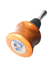  Well Stopped Stopper<br>Footscray Doggies...  "Sons of the West<br>Red, white and blue<br>We come out snarling<br>Bulldogs through and through<br>Bulldogs bite and bulldogs roar..."<br>The Doggies...E.J....Libba...this wine or spirit bottle stopper is made in Australia. The timber used is native timbers locally sourced. The stainless steel is grade 316 food rated, the rubber seals are also food rated and will not break down over time!<br>You can choose either cone shaped (WSS-01) or tear drop shape (WSS-02) to suit or order one of each!<br>