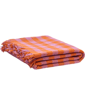  Peek Neek Orange Wine And<br>Lavender Thicky Rug   About Peek Neek's Thicky Rugs<br>For all the crumb droppers and wine-topplers, I’m made from a thick spill-resistant yarn that’s been tightly handwoven together for the cosiest, spikey-grass-free picnic experience you’ve ever had. Made in bold but chic colourways, it would be my pleasure to be the aesthetic backdrop to your most delicious memories of the year.<br>Materials + Sustainability<br>Made from 100% recycled plastic bottle and ethically hand woven in India.<br>Size<br>140cm x 180cm (perf