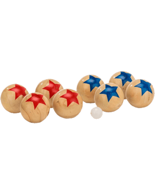 Deluxe 8 Wooden Ball Bowls Bocce Game Set