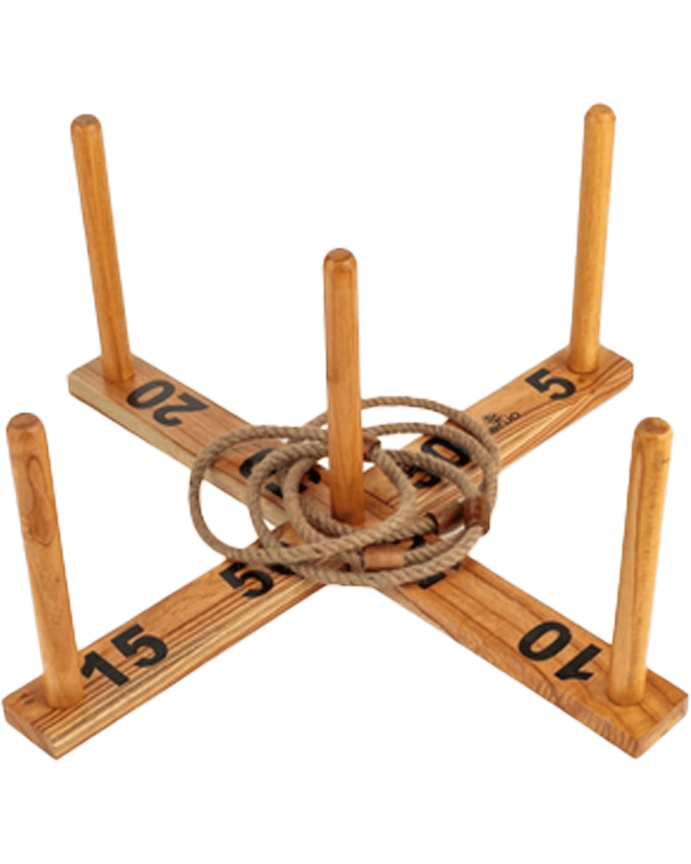 Buy Jenjo Games Outdoor Wooden Set Rope Ring Toss Quoits Game Online ...