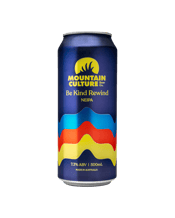  Mountain Culture Be Kind<br>Rewind 500ml  500ML What started off as a taproom experiment with Sabro and Vic Secret hops quickly became one of our most popular beers thanks to its pillowy mouthfeel, haze and tropical notes. Its name is a nod to our Katoomba brewery’s former life as a Civic Video store, and while we may no longer be rewinding videos, its sentiment of paying forward a kind gesture to a stranger is as timeless as this New England IPA.