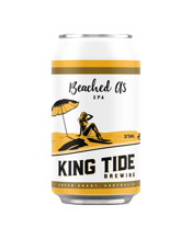  King Tide Brewing Beached As<br>Xpa 375ml  375ML Made with NSW grown Voyager Malt and a combo of Aussie and US hops. The XPA delivers smooth tropical vibes and a full citrus flavour. Roll out your beach towel, crack out the cans and enjoy the view.