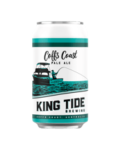 King Tide Brewing Coffs<br>Coast Pale Ale... 375ML Layers of malted and crystal oats provide the base for a smooth and refreshing pale ale, loaded with new world hops that bring stone fruit, pineapple and coconut flavours. Welcome to the Coffs Coast.