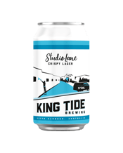  King Tide Brewing Studio<br>Lane Crispy Lager... 375ML An easy drinking Lager with a delicate balance of crisp and dry notes,<br>Super refreshing and low carb this sessionable lager is an everyone beer.