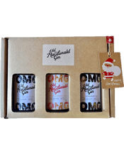  Omg Distillery Xmas Gin Gift<br>Pack 200ml  600ML Three delightful 200ml bottles of our brand new gins, just in time for Christmas! Rainforest, Juniper Juice and Pink Grapefruit Gins mean there’s a treat for everyone.