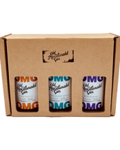  Omg Distillery Gin Gift Set  600ML We are very pleased to bring you the product many of you have been asking for. Our Berry Bliss, Australian Rare Dry and Citrus Twist in gorgeous mini-me 200ml bottles, packed in rustic kraft boxes and the perfect gift for a birthday, Christmas or simply to say "thank you".