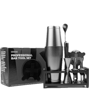  Budgie Bottled Cocktails<br>Professional Bar Tool...  Boost your mixing prowess with this collection of industry-grade bar tools. This high-quality kit will look great on your bar and make a fine addition to your cocktail making arsenal.<br>Now you really don't have to go anywhere to enjoy Budgie Bar cocktails.This 10-piece setis specially designed for maximum cocktail enjoyment in the comfort of your living room.<br>Build yourown cocktail from scratch or break the kit in with something bottledfrom our range; the bar is your oyster with this set of