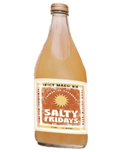  Salty Fridays Spicy Margi<br>Mix 750ml  750ML Our one-of-a-kind fermented habanero mixer is here to kick start your summer with everything you need and nothing you don’t. Our chilies have been lacto fermenting for months to bring you the most depth in flavour. Our spicy mixer is carefully curated with the best ingredients to keep you feeling good whilst enjoying meaningfully moments with your favourite humans.<br>This mixer pairs beautifully with blanco tequila and good mates.<br>No preservatives, No refined sugar, No colours, and No nasty