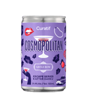  Curatif Cosmopolitan 130ml  130ML There are famous cocktails, and then there are super-famous cocktails. Without question, the Cosmopolitan is the latter. Having originally achieved fame in the Miami bars and clubs of the 1980s, this cocktail’s stratospheric leap into popularity occurred thanks to its regular cameos on hit 90s show Sex and the City. If you ask any bartender of a certain age how many Cosmopolitans they have made, the response is a nostalgic eyeroll – for a period of time it was the only cocktail many of us knew h