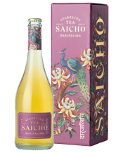  Saicho Premium Darjeeling<br>Sparkling Tea... 750ML This black tea was grown in the foothills of the Himalayas in Darjeeling, India. Harvested in the summer to develop its unique Darjeeling muscatel flavour, the tea has notes of mandarin, ginger, and wood spice and gentle, dry tannins.<br>Pairs well with grilled meats, roasted vegetables, or lasagne.<br>750mL bottles are available as a single bottle or as a pack of 6 bottles.<br>*All single 750mL bottle purchases will come with a complimentary gift box subject to availability.