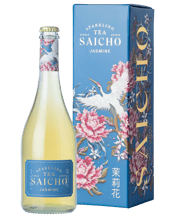  Saicho Premium Jasmine<br>Sparkling Tea... 750ML Scented with jasmine blossoms, this green tea from Fuding, in Fujian province, China, has a delicate floral aroma and notes of apple sherbet, lychee and vanilla, making it a refreshing aperitif.<br>Pairs well with creamy desserts, spicy Asian salads or elderflower jellies.<br>750mL bottles are available as a single bottle or as a pack of 6 bottles.<br>*All single 750mL bottle purchases will come with a complimentary gift box subject to availability.