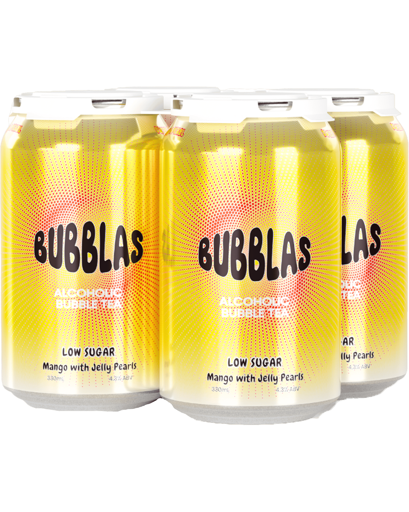 Buy Bubblas Mango Alcoholic Bubble Tea Cans With Mango Jelly Pearls ...
