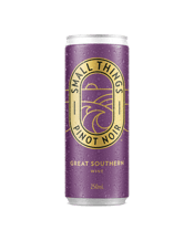  Small Things Wine Pinot Noir<br>Great Southern... 250ML Our pinot noir in can has loads of generous, bright, sweet fruit flavours. The palate is silky, rich and robust with exotic red berry characters, eg strawberry, cherry and pomegranate.