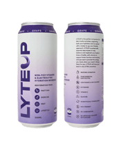  Lyteup Hydration Grape Non<br>Fizz Vitamins &... 500ML Lyteup isn’t just for hydration – it’s for restoration.<br>Designed as your go-to drink for recovery and wellness, Lyteup delivers a clean blend of electrolytes and essential vitamins in a smooth, non-carbonated 500mL can. Whether you’re winding down after a night out, bouncing back from a big session, or simply staying two steps ahead, Lyteup supports your body’s natural rehydration process with purpose and flavour.<br>Don't Just Hydrate... Lyteup