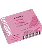 Naked Life Non Alc Cocktail<br>Pink Paloma 250ml 250ML Our Mexican inspired Pink Paloma is a refreshing combination of bright and juicy grapefruit, tequila and lime flavours, lightly sweetened with agave. Best served over ice in a tall glass rimmed with salt and a slice of fresh grapefruit.<br>Non-Alcoholic<br>Sugar Free<br>All Natural<br>Low in Calories (9)<br>Australian Made & Owned<br>Made in Australia from at least 95% Australian ingredients