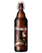 Bistrampolio Craft Dark<br>Lager Dvaro Beer... 1000ML Heir to the true taste of dark chocolate The wort for this beer is boiled in a cauldron and matured for 30 days in closed, cool tanks. This is how the dark chocolate color of the brew as well as its subtle bitterness and aroma are achieved. Its dark, almost black color is perfectly highlighted by its thick white foam. The taste of roasted malt is quite intense on the palate as is the mild bitterness of dark chocolate and the light notes of caramel, iris, and dried fruit.<br>No additives - only w