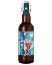  Bistrampolio Kvetinis Pale<br>Wheat Beer... 1000ML PALE WHEAT BEER<br>Unfiltered, 4.6% alc. volume<br>Lithuanians are a cheerful nation and definitely not the ones to doze off while enjoying a nice brew! One sip of this beer is enough to reveal the cheerful Lithuanian manner, and the unique character of this beer. It is pale, unfiltered, significantly cloudy, mild, fresh and ostentatious in taste. This beer is exceptionally sophisticated yet anyone who tries it is guaranteed to be left with a laid-back summer feel - ing, regardless of the actual