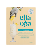 Elta Ego Alcohol-free Pina<br>Colada 250ml 250ML Double award winner at the 2025 NZ Food Awards (GOLD) & 2024 Cuisine Artisan Food Awards<br>Low Sugar · Low Calorie (only 35 Cal per can) · All Natural · Bioactive Adaptogens · Low Fizz<br>An island escape in a glass with fresh coconut, juicy pineapple and a hint of vanilla. Your ticket to a beach holiday, all year round.<br>Not only do elta ego cocktails have award-winning flavour but they also contain bioactive adaptogens (maca, ginseng, l-theanine) that help lift your mood and help you relax