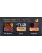  Prohibition Liquor Co.<br>Specialty Gins... 100ML Prohibition’s Specialty Spirits Range Gift Pack.Each pack contains 3x100ml bottles of Prohibition’s award-winning specialty range of spirits, beautifully presented with the same unique and iconic bottle design, now in mini!<br>Includes: Prohibition Original Gin (42%), Prohibition Shiraz Barrel Aged (59%)<br>and Prohibition Pre-Batched Negroni Premix (37%).