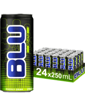  Blu Energy Drink Mojito<br>250ml  250ML BLU Energy Drink Mojito 250ml (24 pack).<br> Bold Energy, Global Sensation, Just Landed in Australia! Get ready to power up with BLU Energy Drink Mojito – the ultimate energy boost loved around the globe! Sold in over 30 countries and trusted by millions, BLU delivers a smooth, invigorating taste that’s perfectly balanced with energy and flavour. Whether you’re hitting the gym, crushing deadlines, or partying with friends, BLU has your back. Each can is packed with caffeine, taurine, and essenti