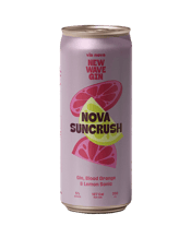  New Wave Nova Suncrush -<br>Blood Orange And... 330ML The future of flavour is crisp, clean, and unmistakably New Wave. Using NextGen Distillation and the Pure Extract Method infused with sweet blood orange and breezy lemon for a tangy sunshine burst.<br />Via Nova is the future of flavour. Opening more minds to gin with our transformative distillation process that delivers purity and approachable character in every sip. Taste our New Wave Gin™ New Wave Vodka™ and RTDs in modern flavours made for midnight rooftops Sunday sessions and elevated backy