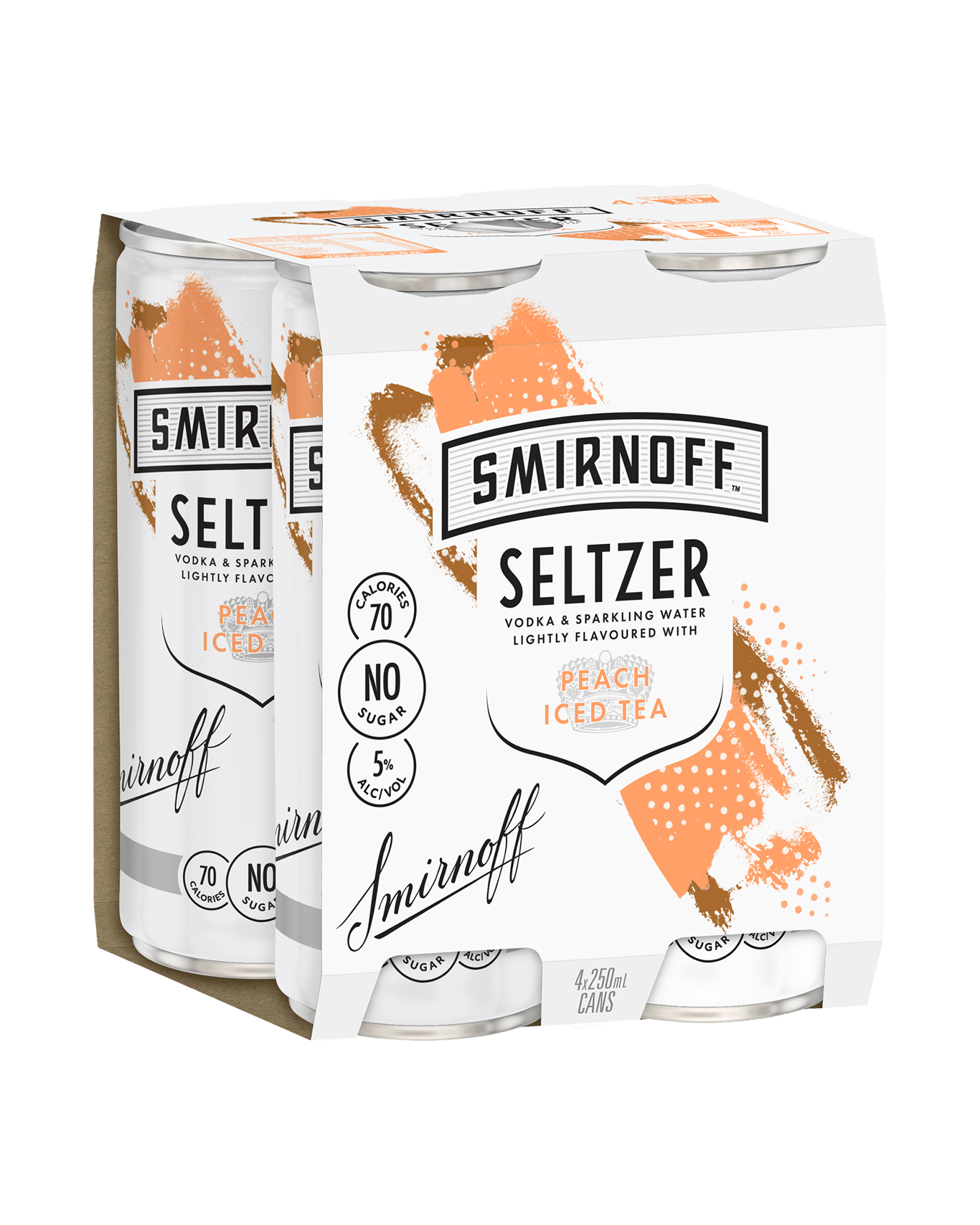Buy Smirnoff Seltzer Peach Iced Tea Cans 250ml Online (Lowest Price