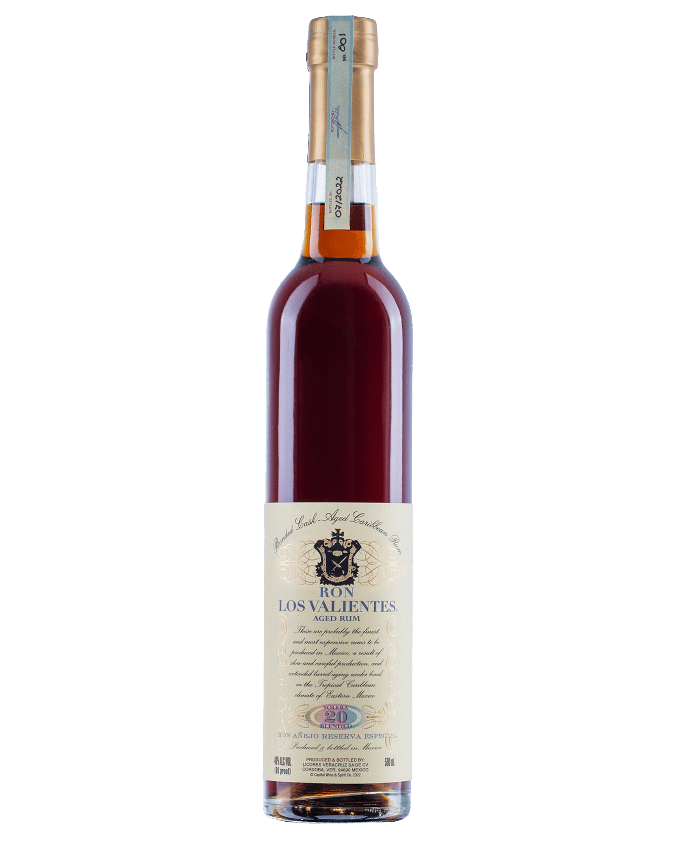 Mexico makes rum too, as seen with this Ron Los Valientes Aged Mexican 15 Year Old Rum